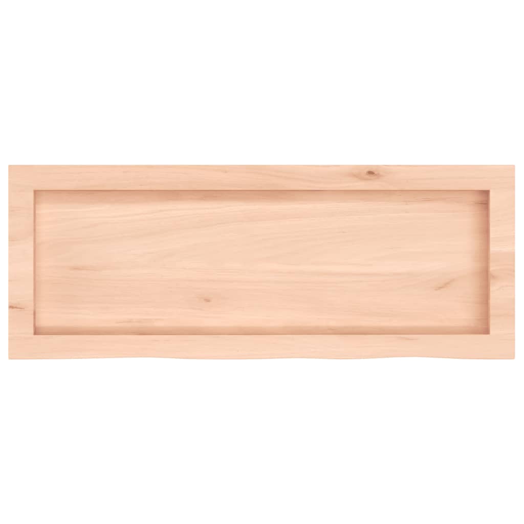 Piano Bagno 80x30x(2-4) cm in Legno Massello Non Trattato