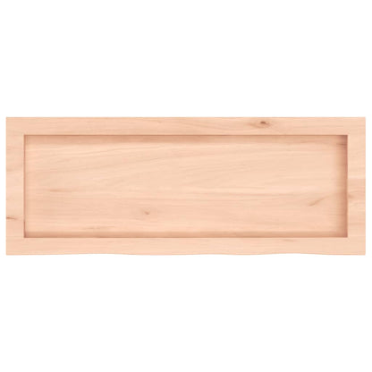 Piano Bagno 80x30x(2-4) cm in Legno Massello Non Trattato