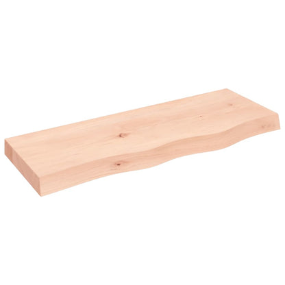 Piano Bagno 80x30x(2-6) cm in Legno Massello Non Trattato