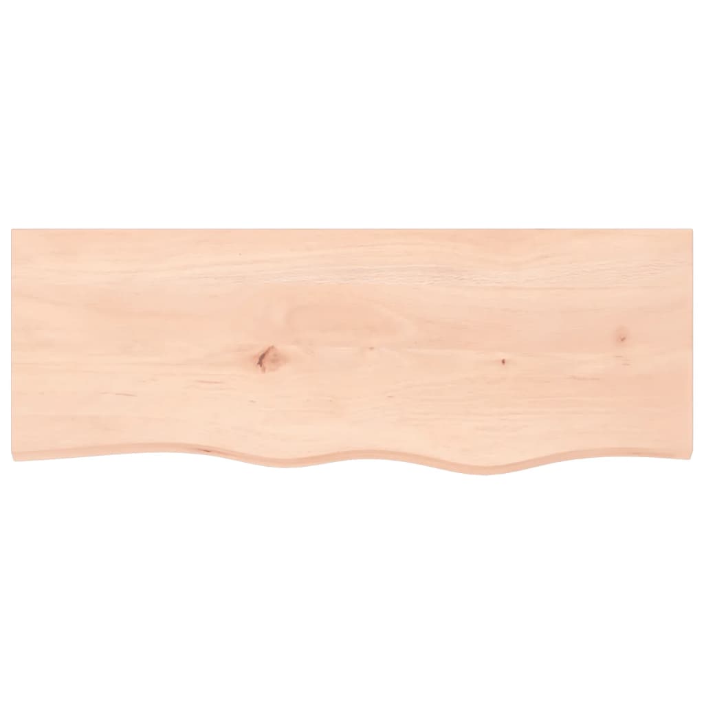 Piano Bagno 80x30x(2-6) cm in Legno Massello Non Trattato