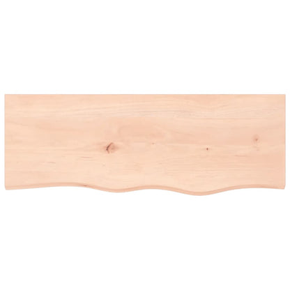 Piano Bagno 80x30x(2-6) cm in Legno Massello Non Trattato