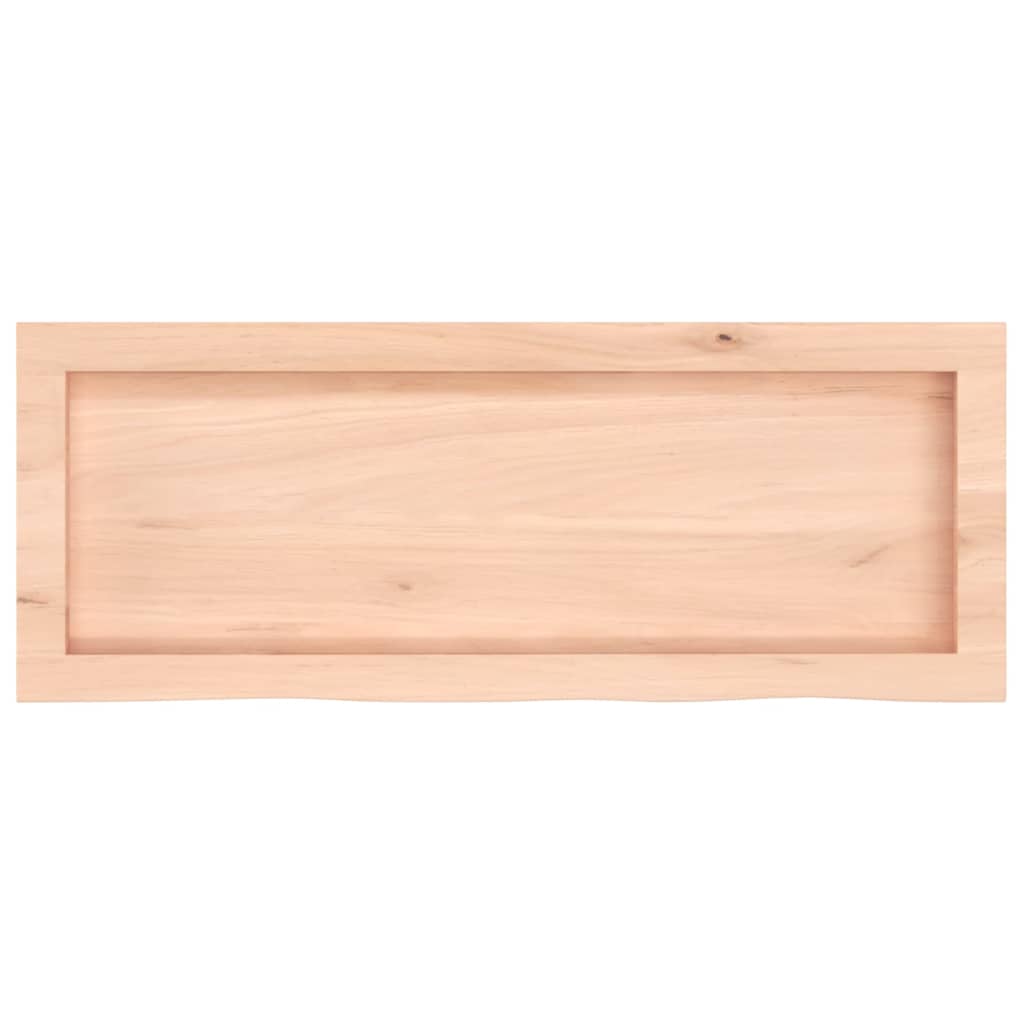 Piano Bagno 80x30x(2-6) cm in Legno Massello Non Trattato