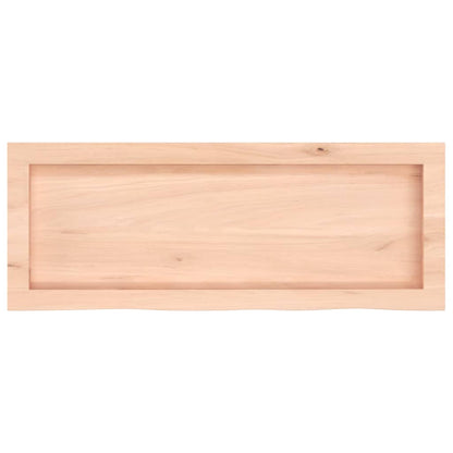 Piano Bagno 80x30x(2-6) cm in Legno Massello Non Trattato