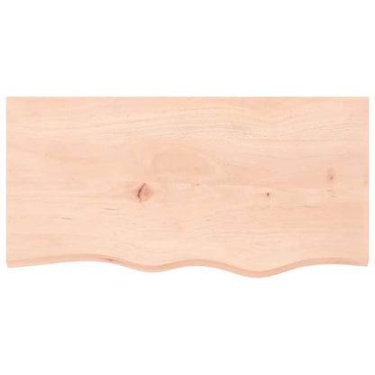 Piano Bagno 80x40x(2-6) cm in Legno Massello Non Trattato