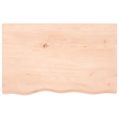 Piano Bagno 80x50x(2-6) cm in Legno Massello Non Trattato