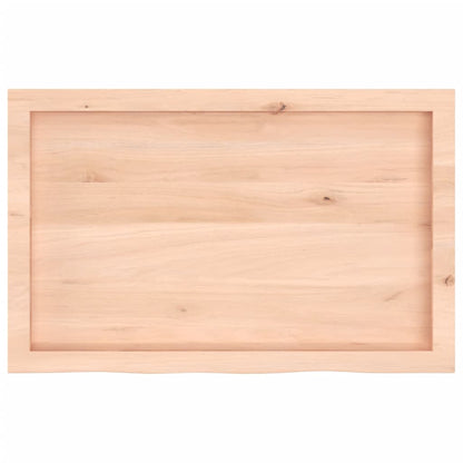 Piano Bagno 80x50x(2-6) cm in Legno Massello Non Trattato