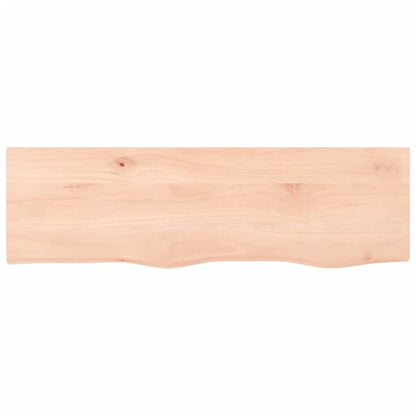Piano Bagno 100x30x2 cm in Legno Massello Non Trattato