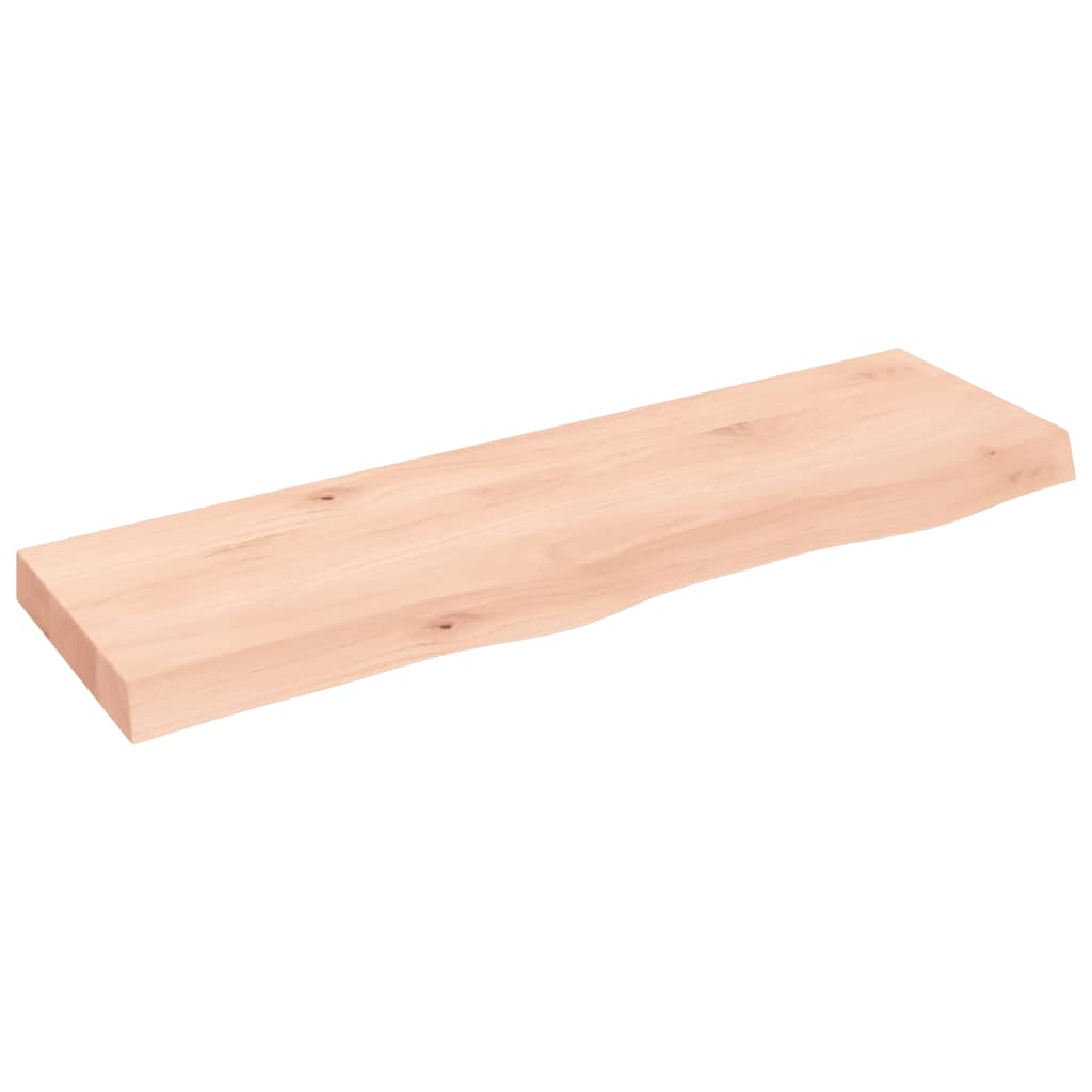 Piano Bagno 100x30x(2-6) cm in Legno Massello Non Trattato