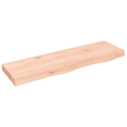 Piano Bagno 100x30x(2-6) cm in Legno Massello Non Trattato