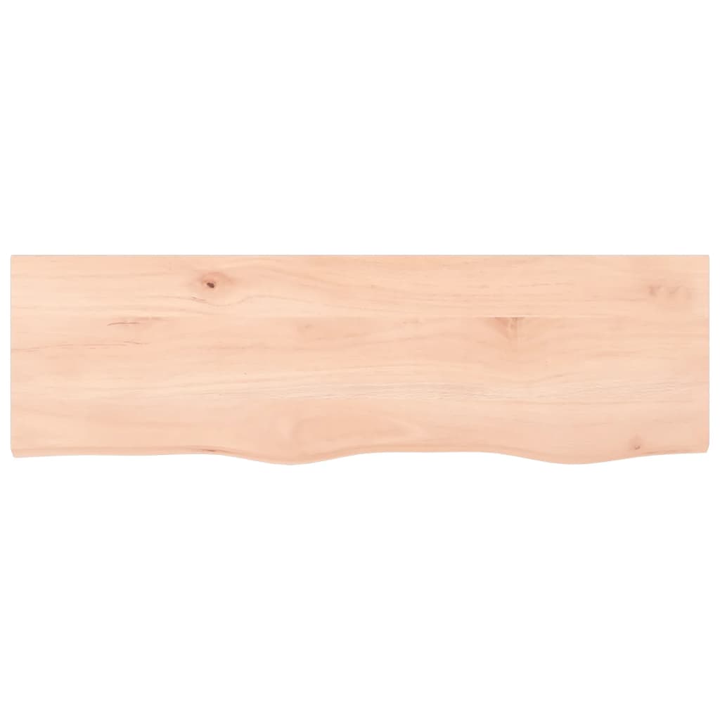 Piano Bagno 100x30x(2-6) cm in Legno Massello Non Trattato