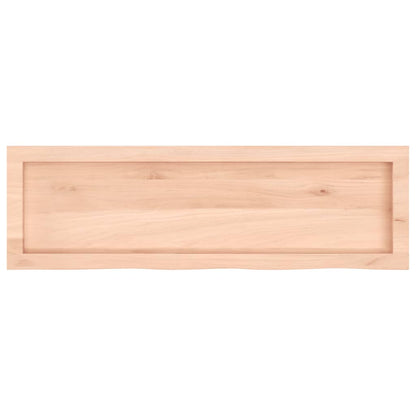 Piano Bagno 100x30x(2-6) cm in Legno Massello Non Trattato