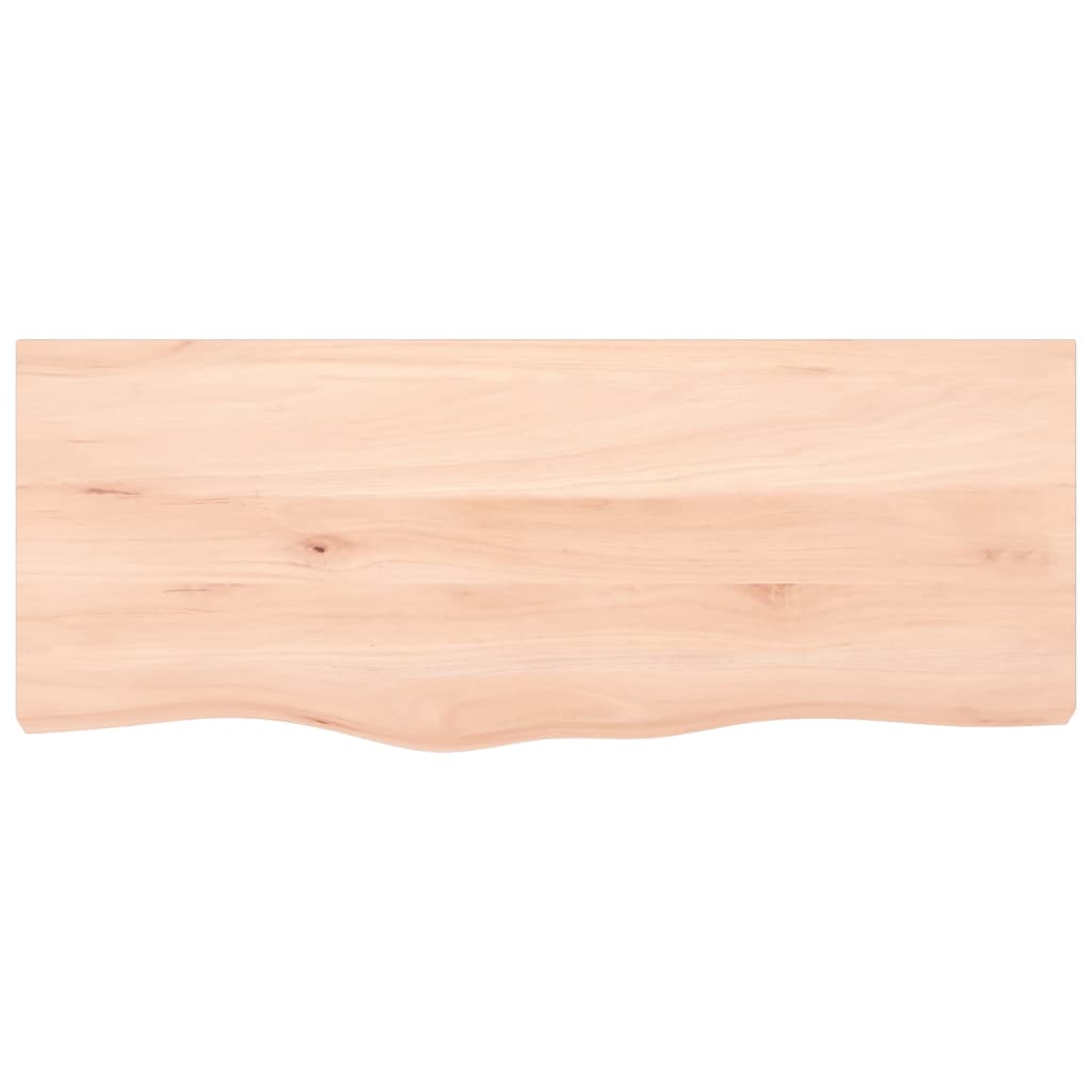 Piano Bagno 100x40x2 cm in Legno Massello Non Trattato