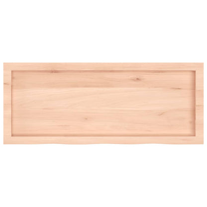 Piano Bagno 100x40x(2-6) cm in Legno Massello Non Trattato