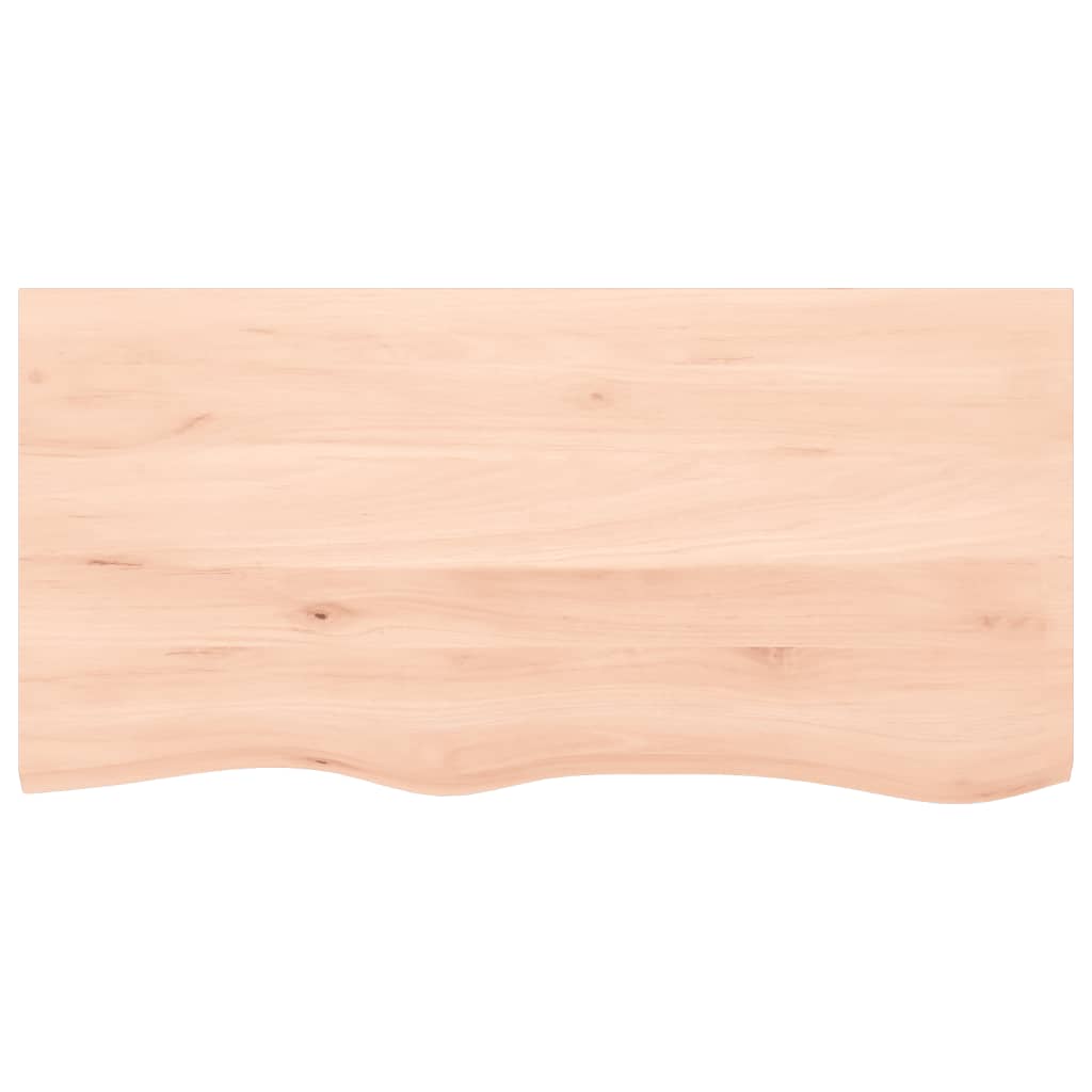 Piano Bagno 100x50x(2-6) cm in Legno Massello Non Trattato