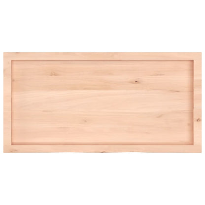 Piano Bagno 100x50x(2-6) cm in Legno Massello Non Trattato