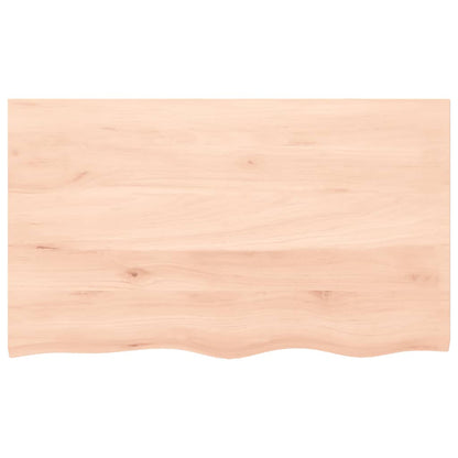 Piano Bagno 100x60x2 cm in Legno Massello Non Trattato