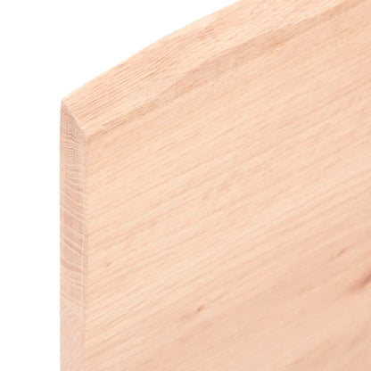 Piano Bagno 100x60x2 cm in Legno Massello Non Trattato