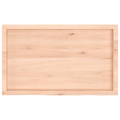 Piano Bagno 100x60x(2-4) cm in Legno Massello Non Trattato