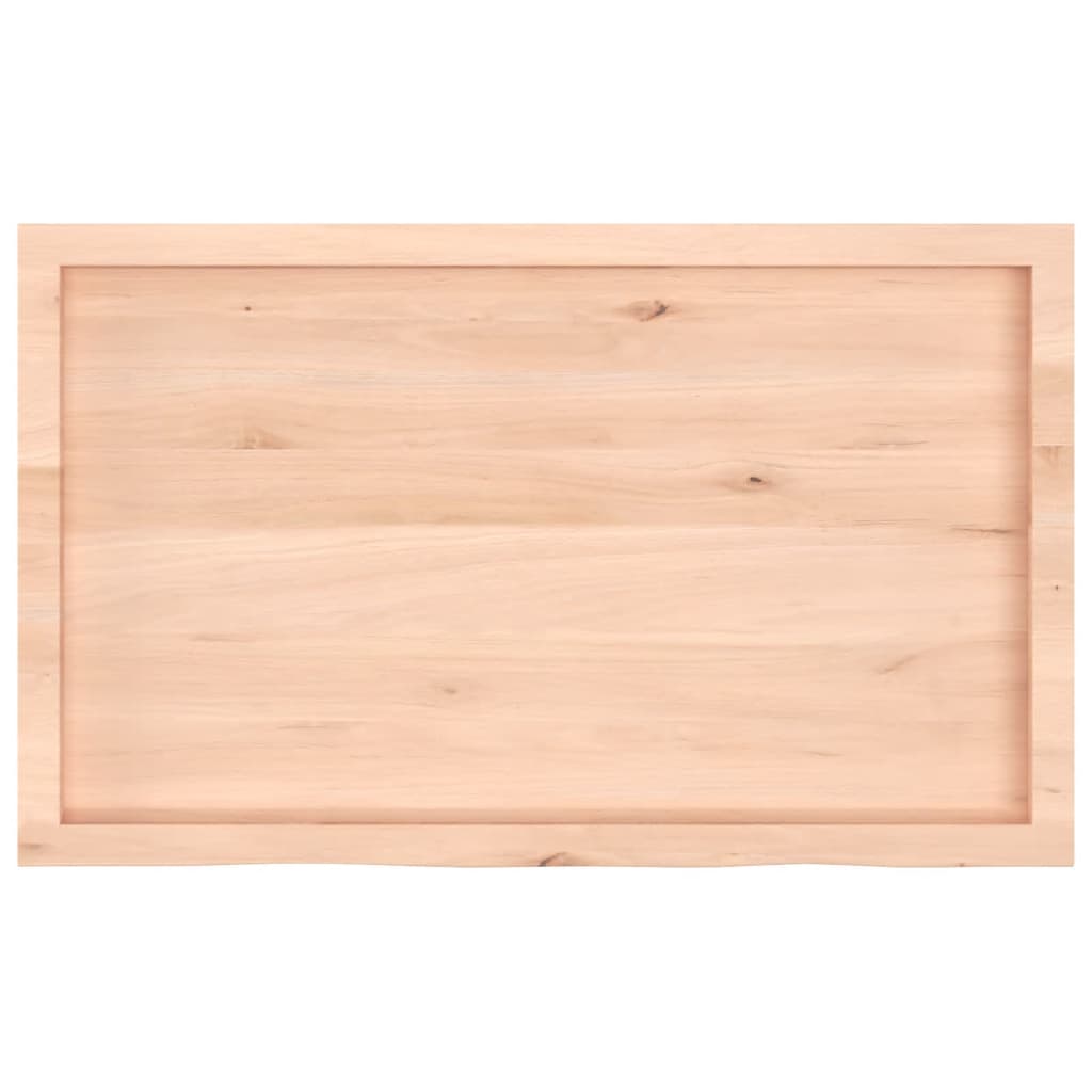 Piano Bagno 100x60x(2-6) cm in Legno Massello Non Trattato