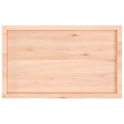 Piano Bagno 100x60x(2-6) cm in Legno Massello Non Trattato