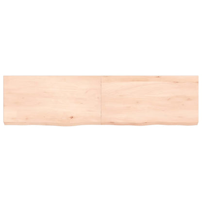 Piano Bagno 120x30x(2-6) cm in Legno Massello Non Trattato