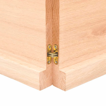 Piano Bagno 120x40x(2-4) cm in Legno Massello Non Trattato