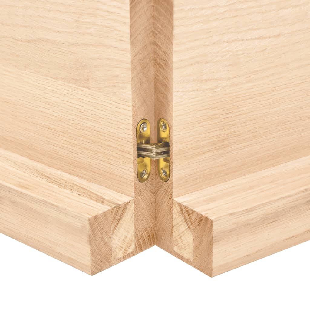 Piano Bagno 120x40x(2-6) cm in Legno Massello Non Trattato