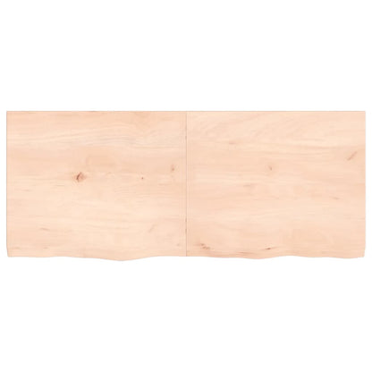 Piano Bagno 120x50x(2-4) cm in Legno Massello Non Trattato