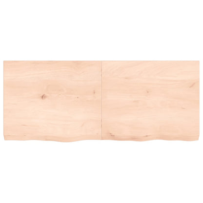 Piano Bagno 120x50x(2-6) cm in Legno Massello Non Trattato