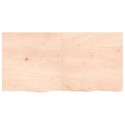 Piano Bagno 120x60x(2-4) cm in Legno Massello Non Trattato