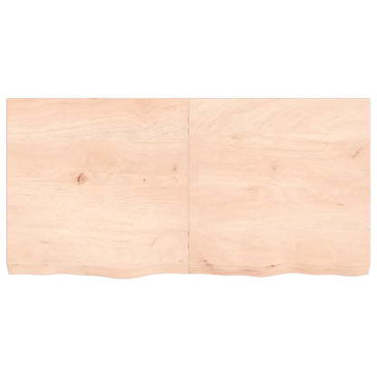 Piano Bagno 120x60x(2-6) cm in Legno Massello Non Trattato