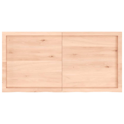 Piano Bagno 120x60x(2-6) cm in Legno Massello Non Trattato