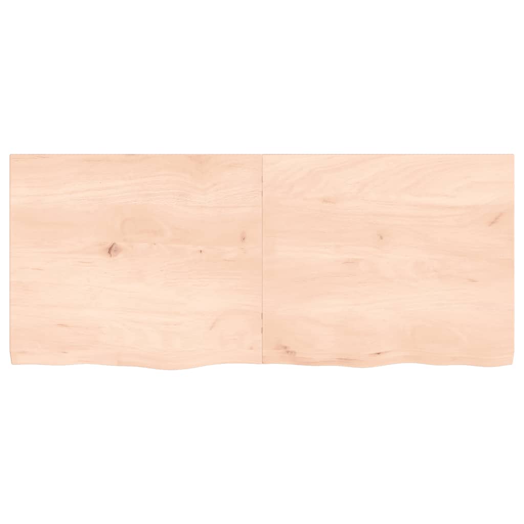 Piano Bagno 140x60x(2-4) cm in Legno Massello Non Trattato