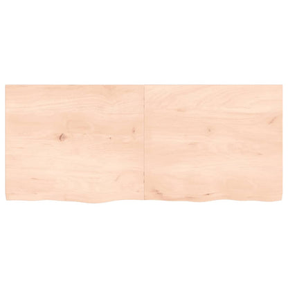Piano Bagno 140x60x(2-4) cm in Legno Massello Non Trattato