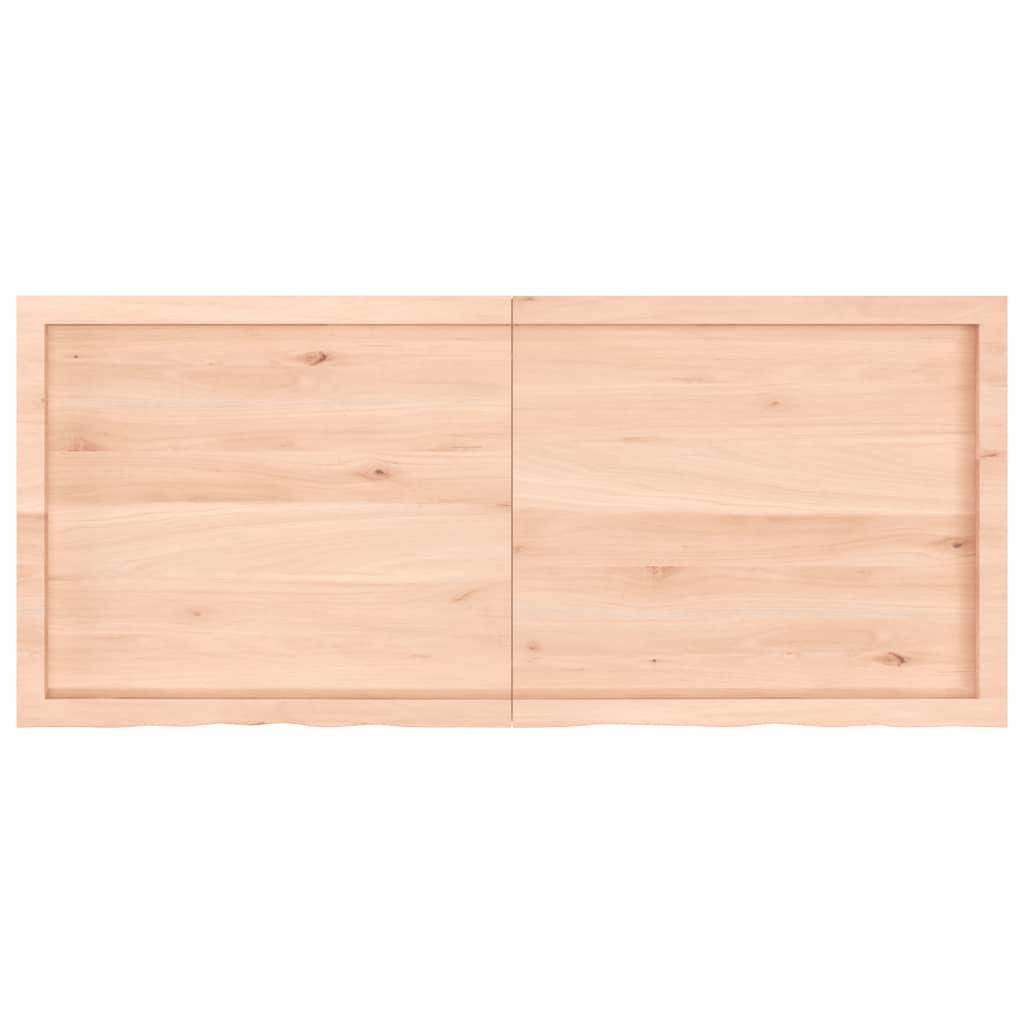 Piano Bagno 140x60x(2-4) cm in Legno Massello Non Trattato