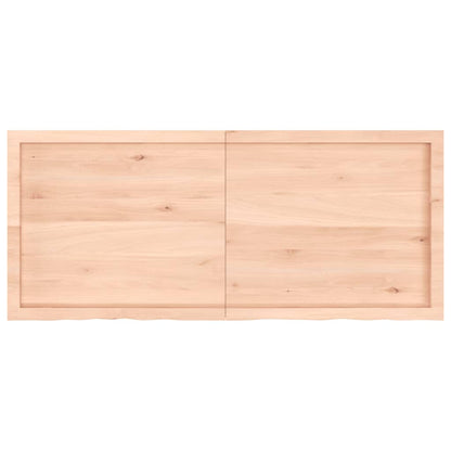 Piano Bagno 140x60x(2-4) cm in Legno Massello Non Trattato