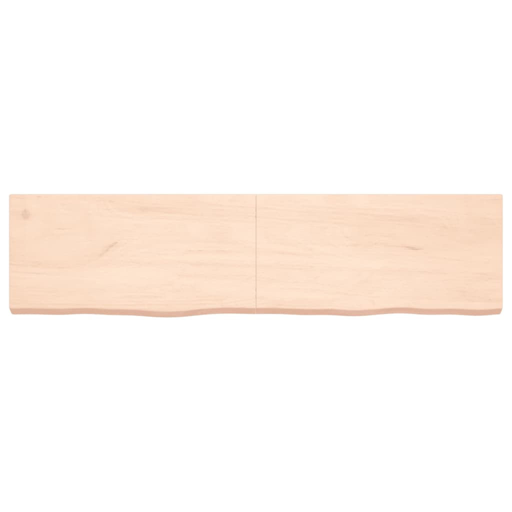 Piano Bagno 160x40x(2-6) cm in Legno Massello Non Trattato