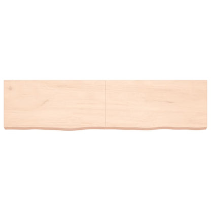 Piano Bagno 160x40x(2-6) cm in Legno Massello Non Trattato