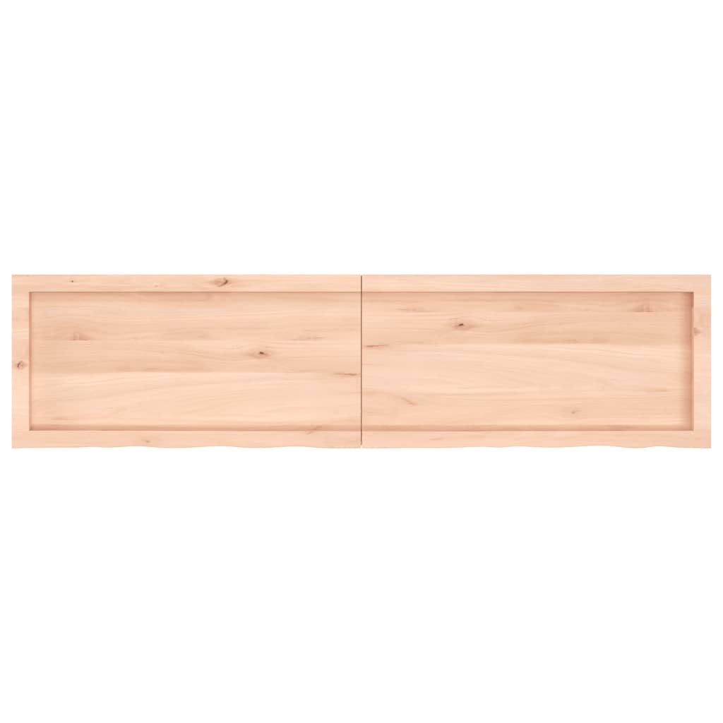 Piano Bagno 160x40x(2-6) cm in Legno Massello Non Trattato