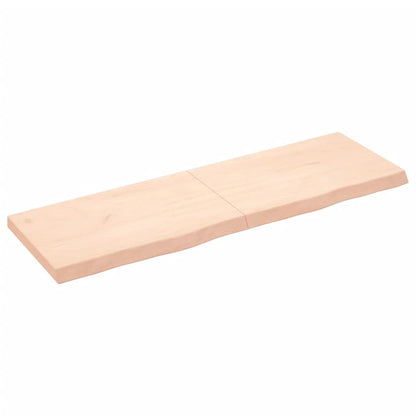 Piano Bagno 160x50x(2-6) cm in Legno Massello Non Trattato