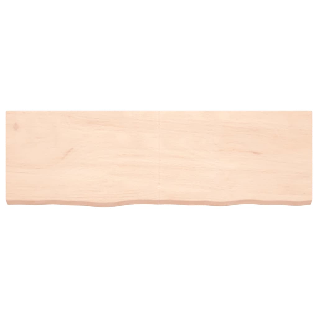 Piano Bagno 160x50x(2-6) cm in Legno Massello Non Trattato