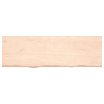 Piano Bagno 160x50x(2-6) cm in Legno Massello Non Trattato