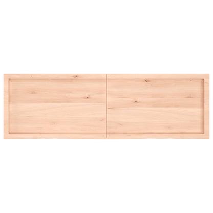 Piano Bagno 160x50x(2-6) cm in Legno Massello Non Trattato