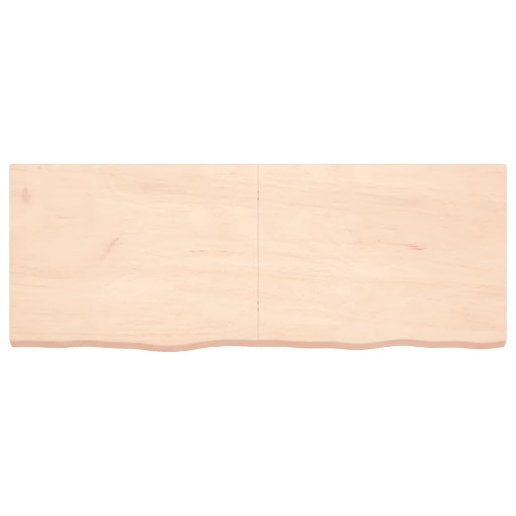 Piano Bagno 160x60x(2-6) cm in Legno Massello Non Trattato