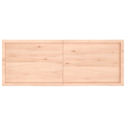 Piano Bagno 160x60x(2-6) cm in Legno Massello Non Trattato