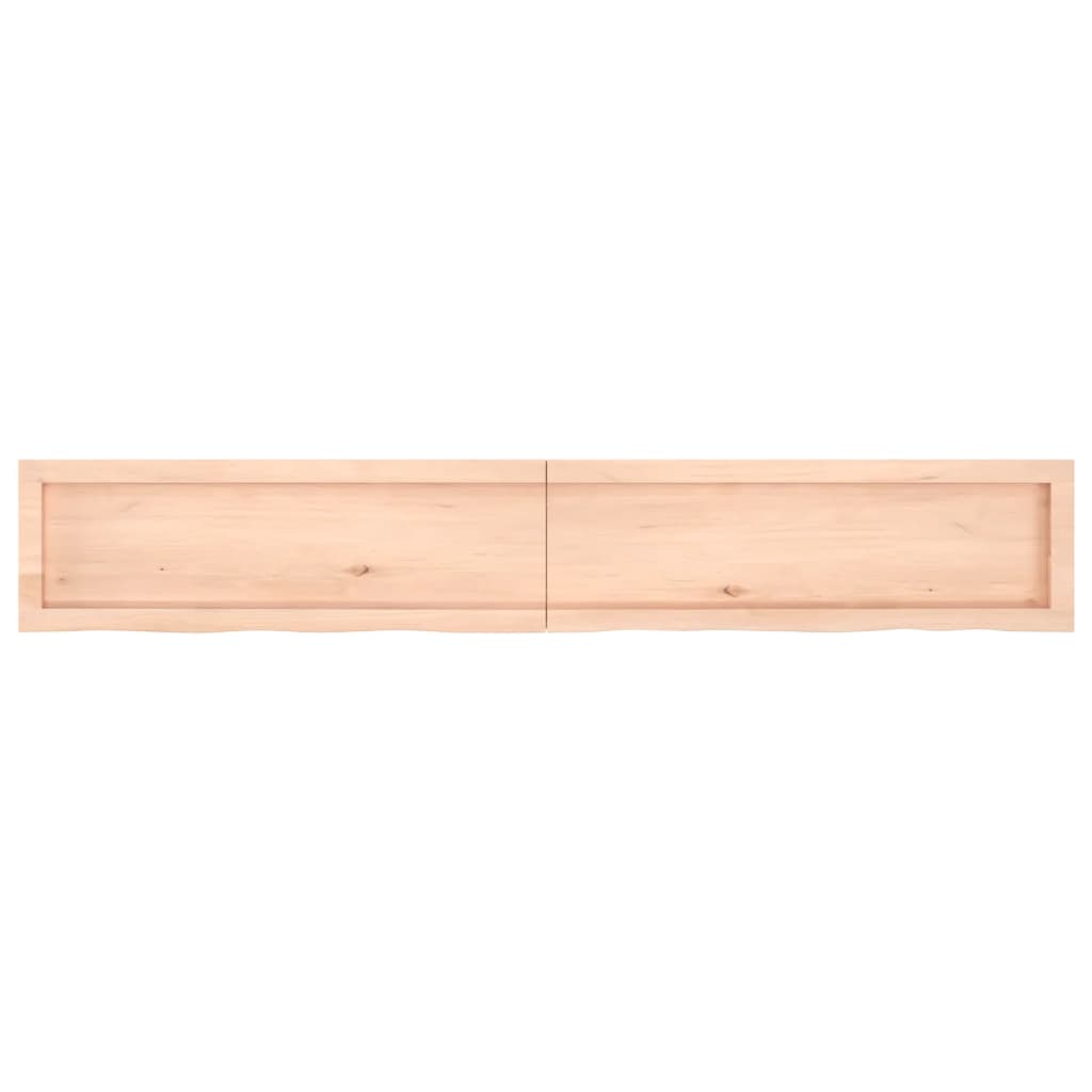 Piano Bagno 180x30x(2-6) cm in Legno Massello Non Trattato