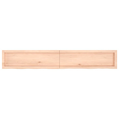 Piano Bagno 180x30x(2-6) cm in Legno Massello Non Trattato