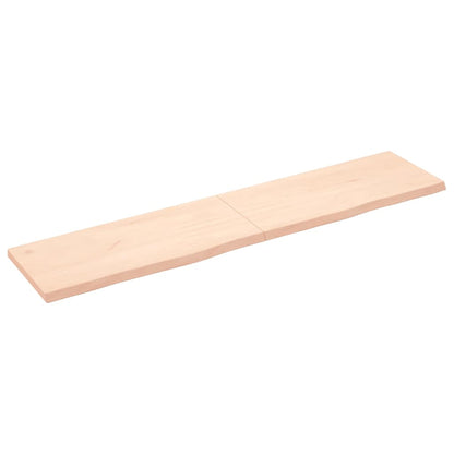 Piano Bagno 180x40x(2-4) cm in Legno Massello Non Trattato