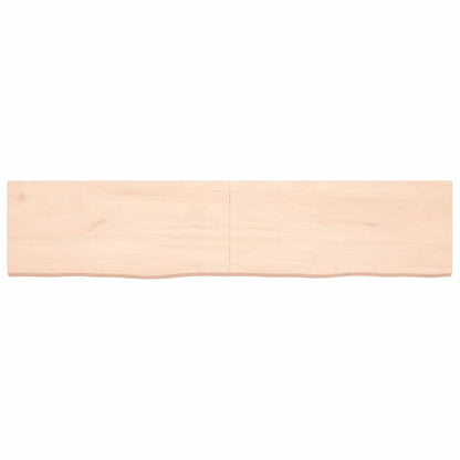Piano Bagno 180x40x(2-4) cm in Legno Massello Non Trattato