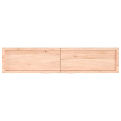 Piano Bagno 180x40x(2-4) cm in Legno Massello Non Trattato